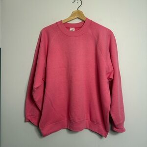 Vintage Fruit of the Loom Made in USA Classic Crewneck Sweatshirt - Pink